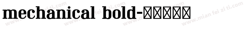 mechanical bold字体转换